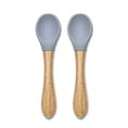 Cucchiaini in Silicone con Bambù - 2pz GREY